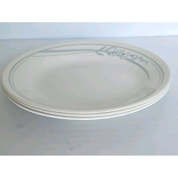 Corelle Blue Lilly Bread Plates 6.75" dessert side plate dish set of 3 Corning - Picture 4 of 11